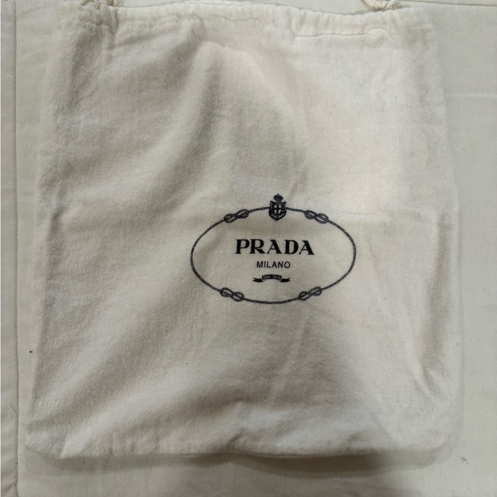 Prada White Logo Dust Bag